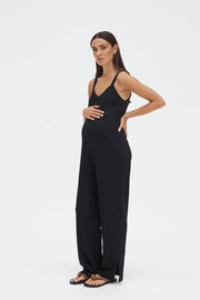 Designer Maternity Jumpsuit (Black) 3