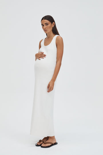 Stylish Baby Shower Dress (White) 1