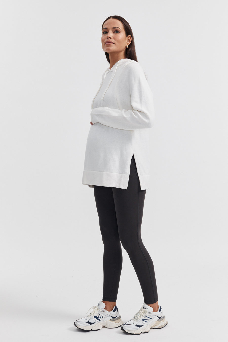 Maternity & Nursing Hoodie (White) 7