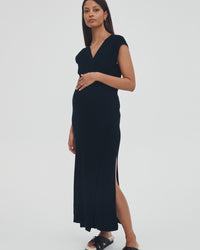 Maternity Wrap Dress (Navy) 1