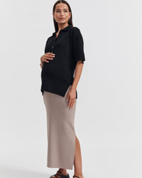 Maternity Work Top (Black) 6