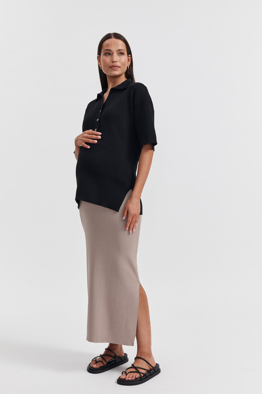 Maternity Work Top (Black) 6