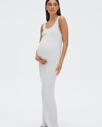 Stylish Maternity Maxi Dress (Stone) 4