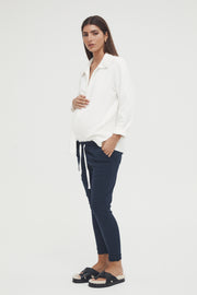 Stretchy Maternity Joggers (Navy) 3