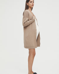 Maternity Cardigan Dress (Tan) 6