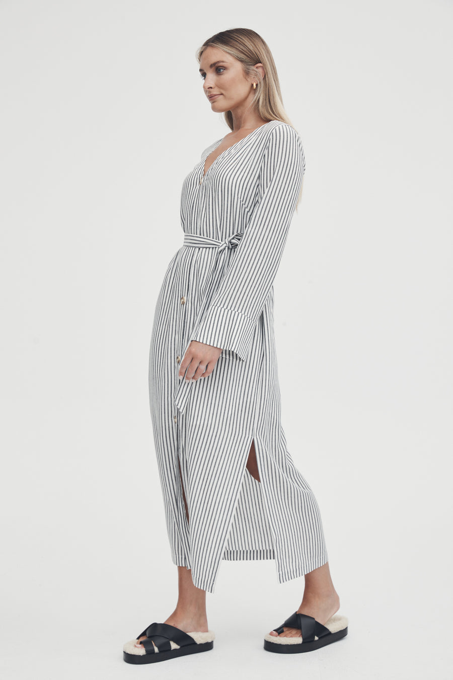 Stripe Maternity Shirtdress 12