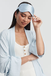 Silk Eye Mask (Soft Blue) 1