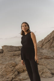 Soft Maternity Knit Tank (Black) 3