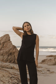 Soft Maternity Knit Tank (Black) 5