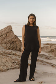 Soft Maternity Knit Tank (Black) 6