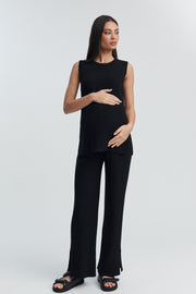 Soft Maternity Knit Tank (Black) 7