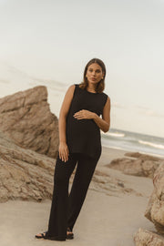 Soft Maternity Knit Tank (Black) 8