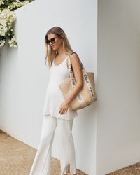 Soft Maternity Knit Tank (Ivory) 4