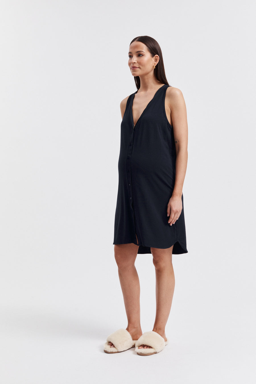 Soft Maternity Nightie Navy 2