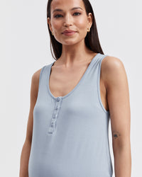 Soft Maternity PJ Tank (Blue) 2