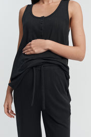 Soft Maternity Pointelle PJ Pant (Black) 3