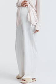 Soft Maternity Pointelle PJ Pant (White) 8