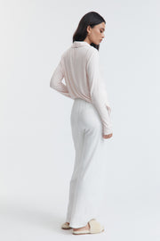 Soft Maternity Pointelle PJ Pant (White) 9