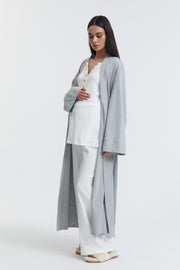 Soft Maternity Pointelle PJ Shirt (White) 12