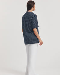 Soft & Stretch Maternity Tee (Navy Stripe) 5