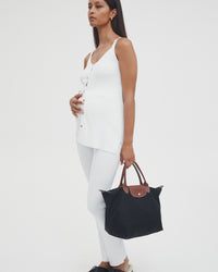 Maternity Rib Pant (White) 1