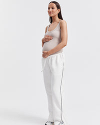 Stone Maternity Ribbed Crop Singlet 1