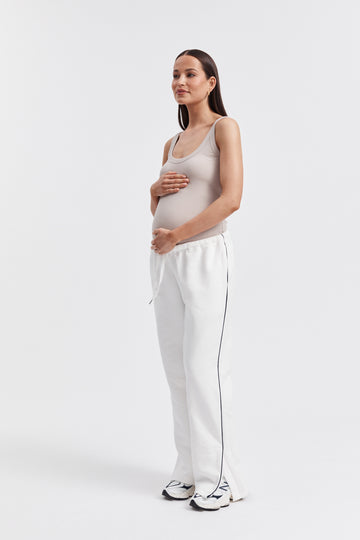 Stone Maternity Ribbed Crop Singlet 1