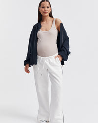 Stone Maternity Ribbed Crop Singlet 5