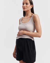 Stone Maternity Ribbed Crop Singlet 8