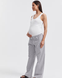 Stripe Cotton Maternity Pant 1