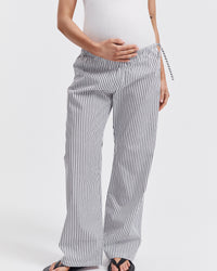 Stripe Cotton Maternity Pant 2