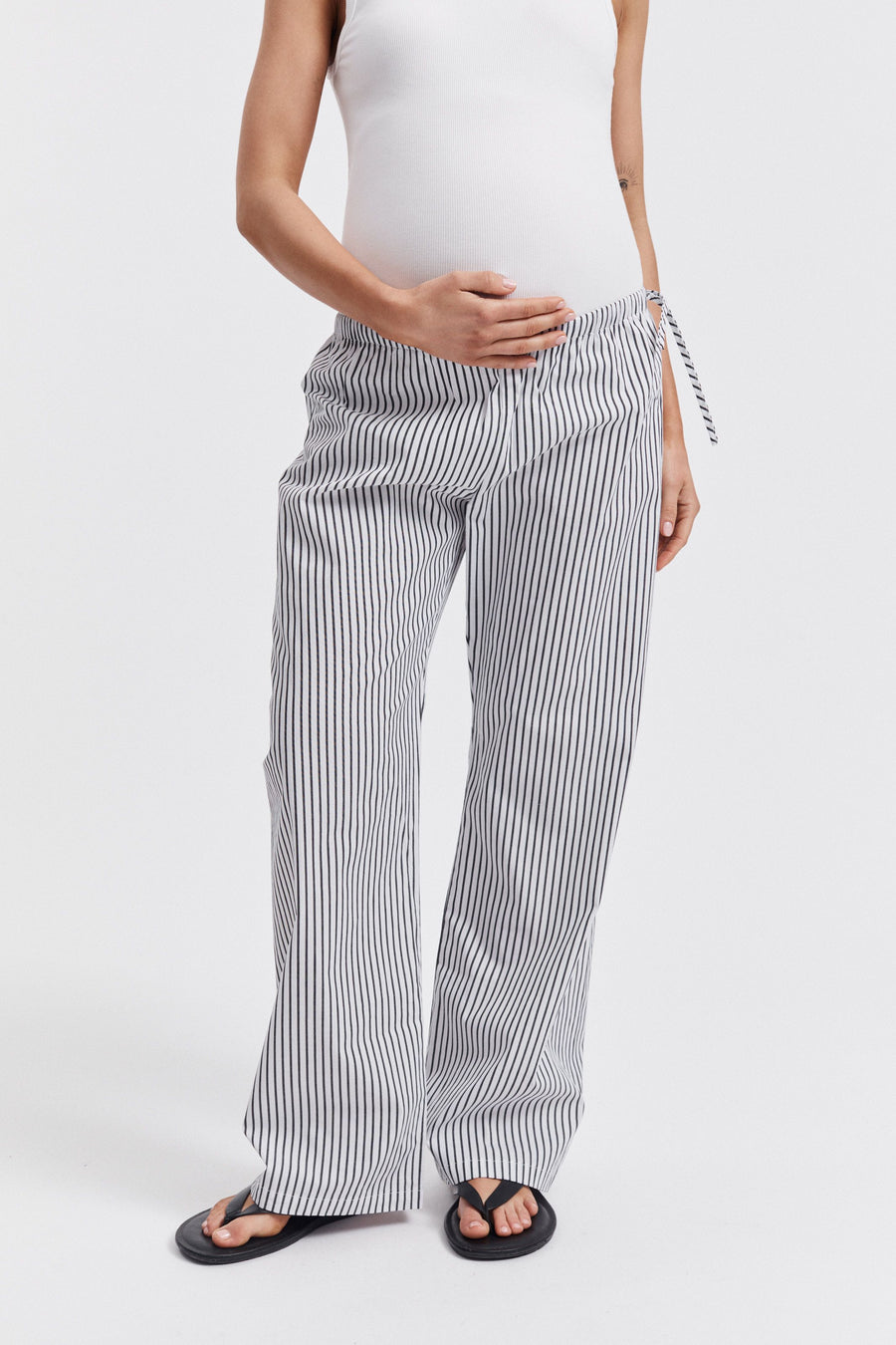 Stripe Cotton Maternity Pant 2