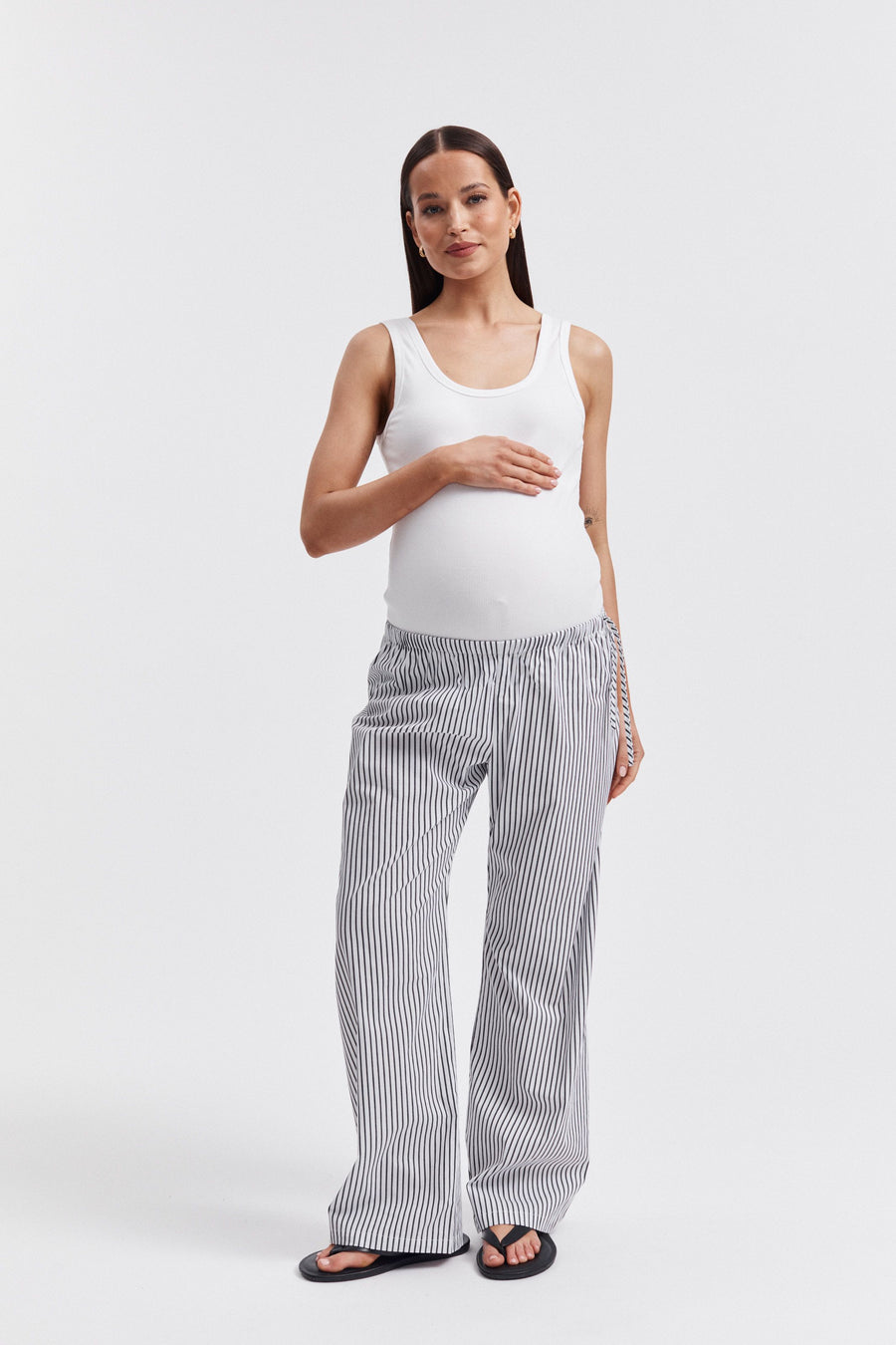 Stripe Cotton Maternity Pant 3