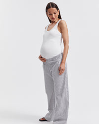 Stripe Cotton Maternity Pant 5