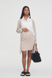 Maternity Work Skirt (Oat) 6