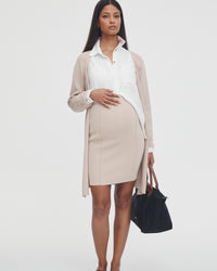 Maternity Work Skirt (Oat) 6