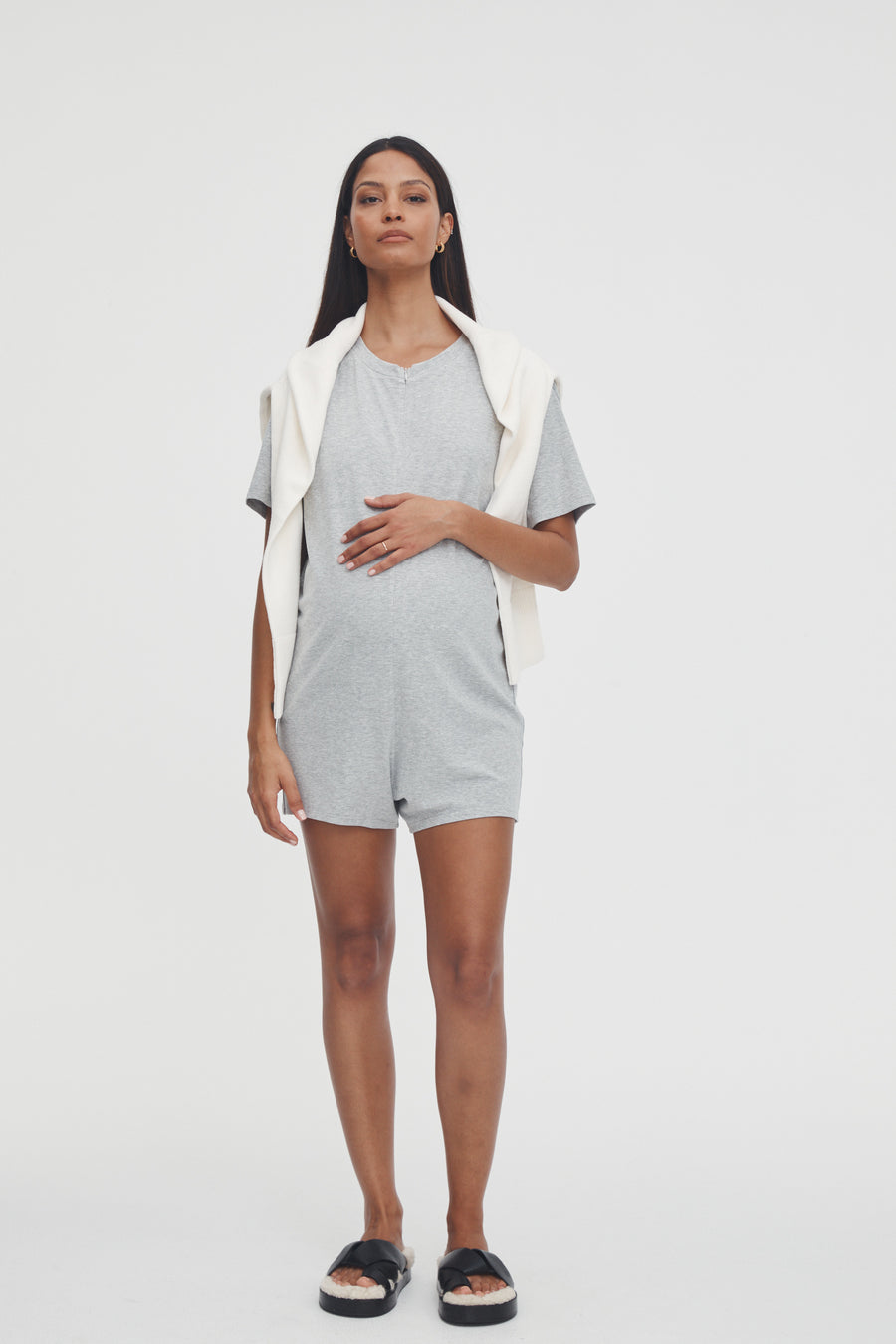 Maternity Jumpsuit (Grey) 8