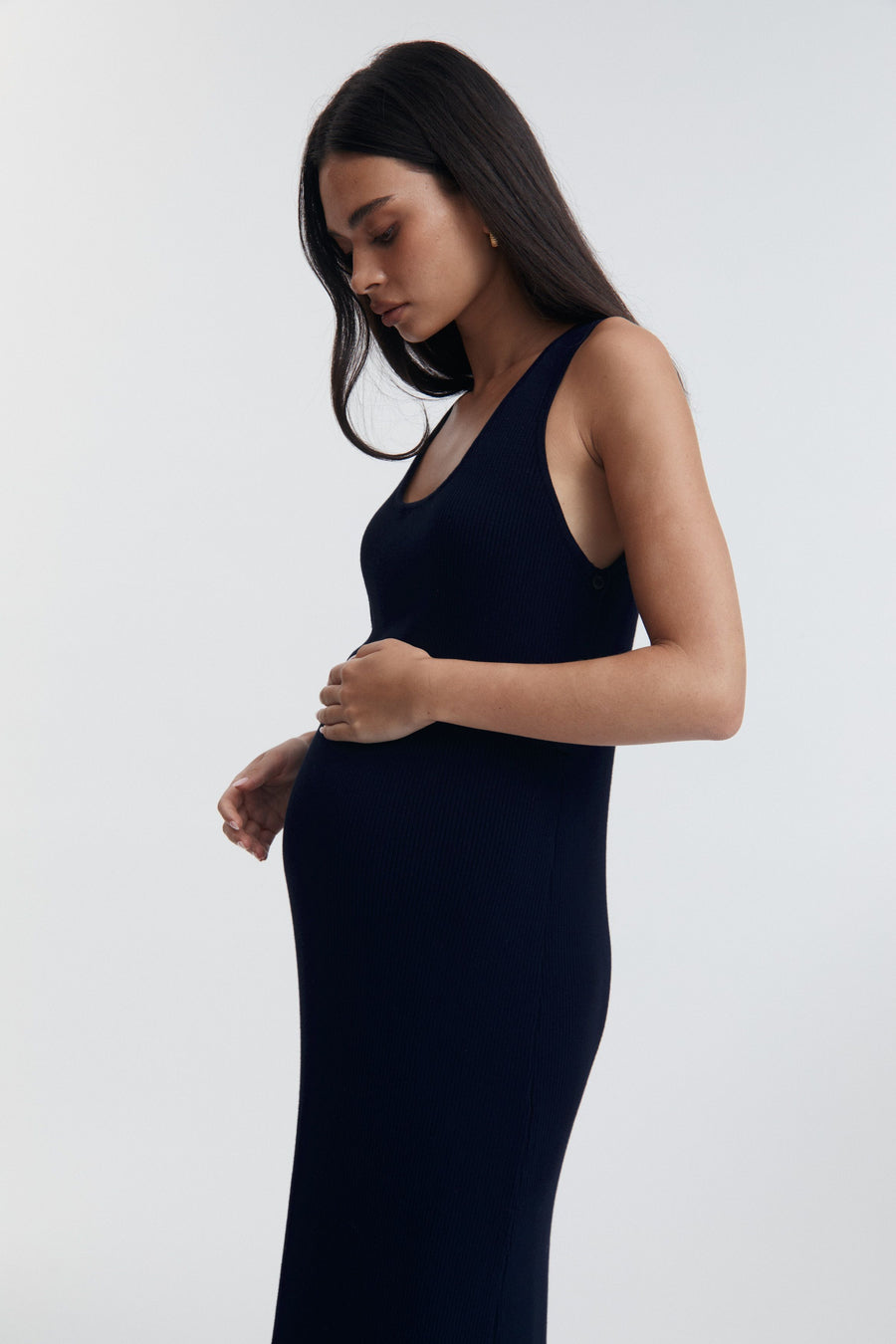 Stylish Baby Shower Dress (Navy) 2