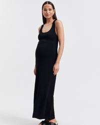 Stylish Black Maternity Dress 1