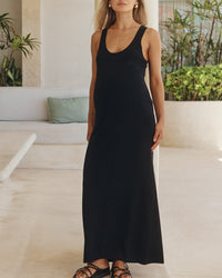 Stylish Black Maternity Dress 2