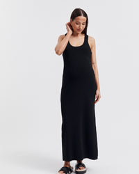 Stylish Black Maternity Dress 3