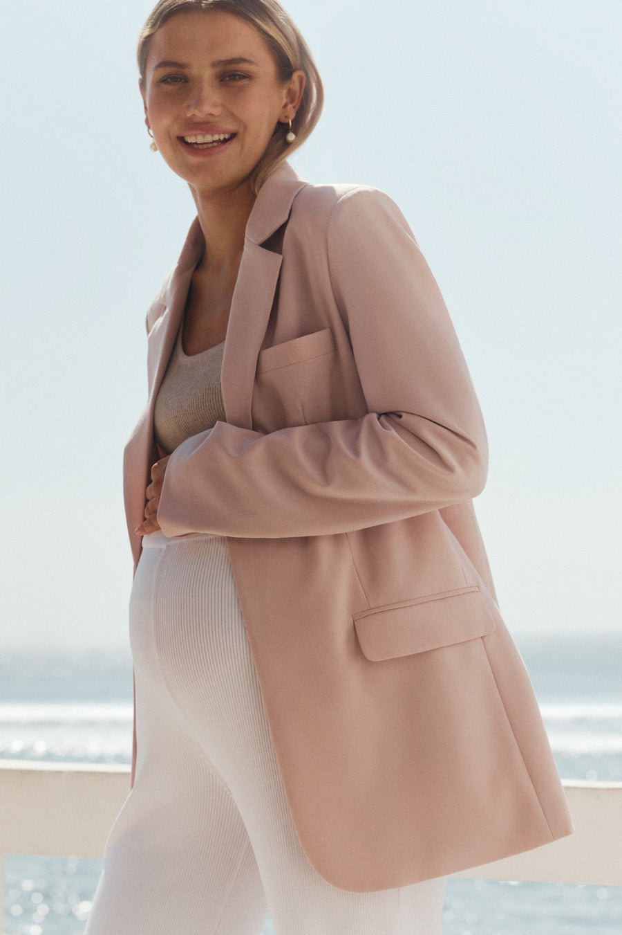 Stylish Maternity Blazer (Peony) 6