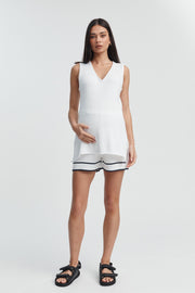 Stylish Maternity Cotton Knit Tank (Off White) 16