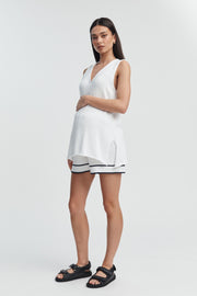 Stylish Maternity Cotton Knit Tank (Off White) 17