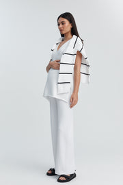 Stylish Maternity Cotton Knit Tank (Off White) 4