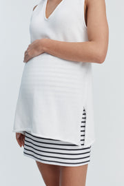 Stylish Maternity Cotton Knit Tank (Off White) 5