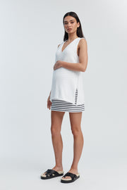 Stylish Maternity Cotton Knit Tank (Off White) 6