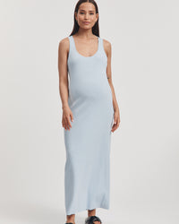 Stylish Maternity Dress (Ice Blue) 1