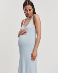 Stylish Maternity Dress (Ice Blue) 3