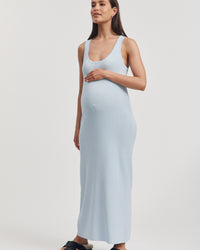 Stylish Maternity Dress (Ice Blue) 5